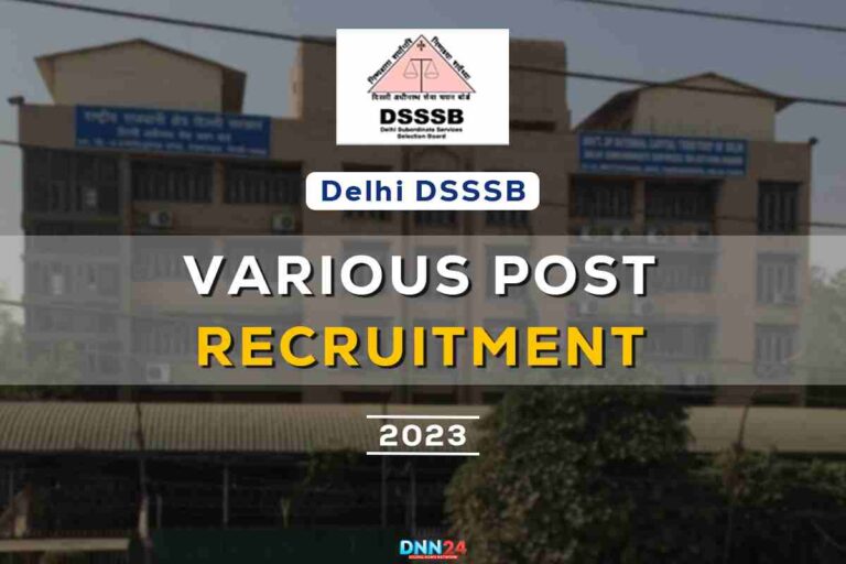 DSSSB TGT PGT & Other Post Recruitment 2023: Apply for 1841 Vacancies