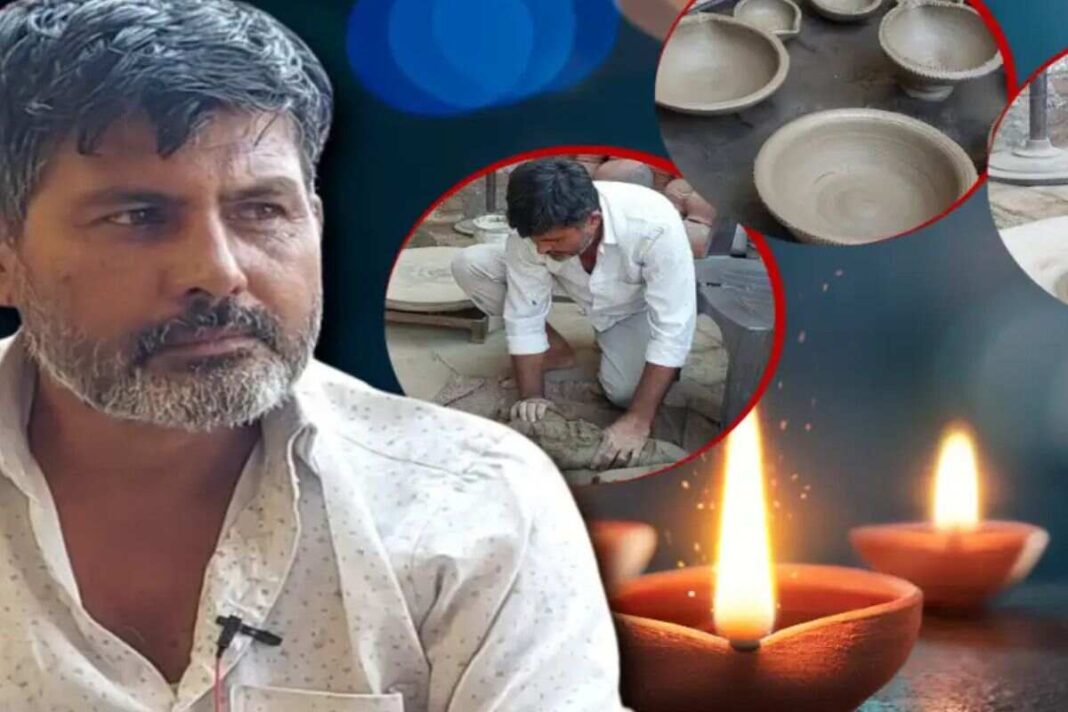 भाईचारे की मिसाल पेश करते फरीदाबाद के असलम हुसैन, दिवाली पर दीये बनाकर बढ़ा रहे हैं रौनक 