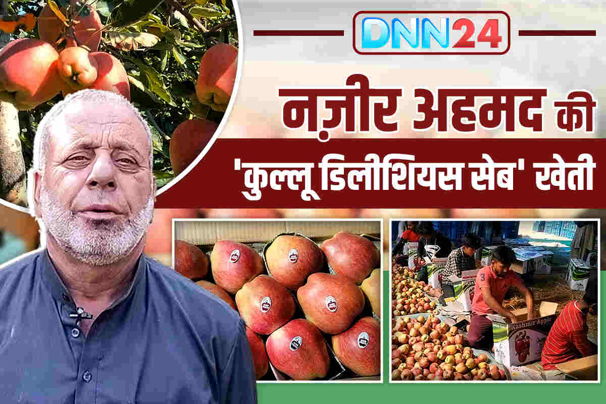 सेब (Apple) की मिठास से दुनिया को जोड़ता कश्मीर: नज़ीर अहमद राथर की हाई डेंसिटी खेती का सफ़र